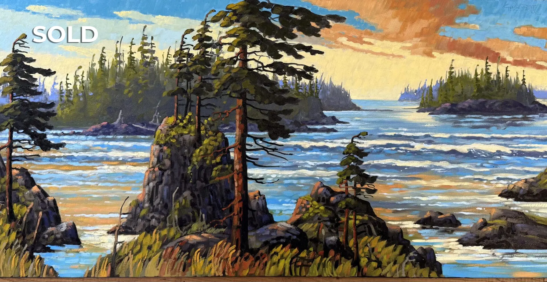 Coastal Calm 24 x 48 Oil on Canvas $4565 unframed