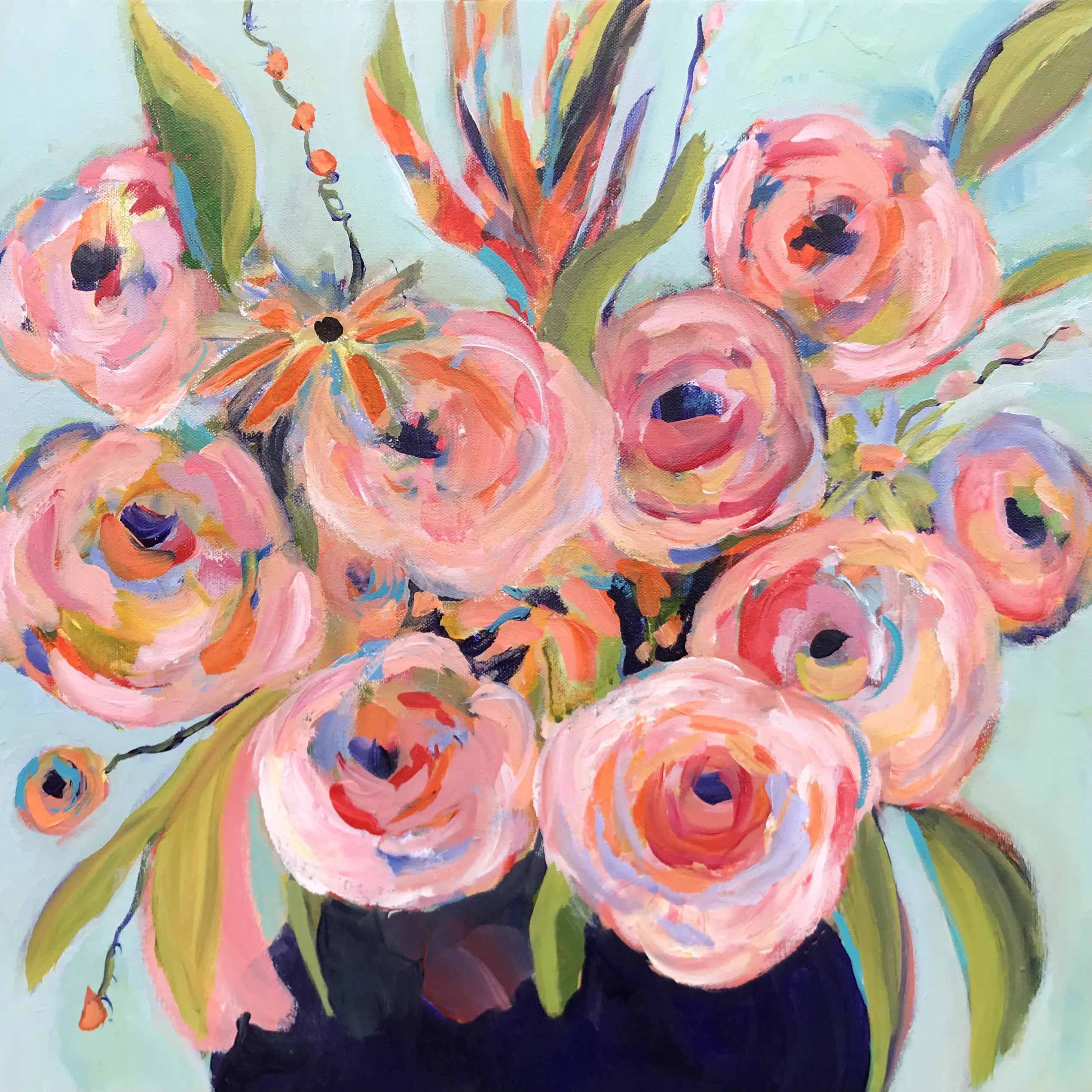 In Full Bloom 20 x 20 Acrylic on Canvas $800 Unframed
